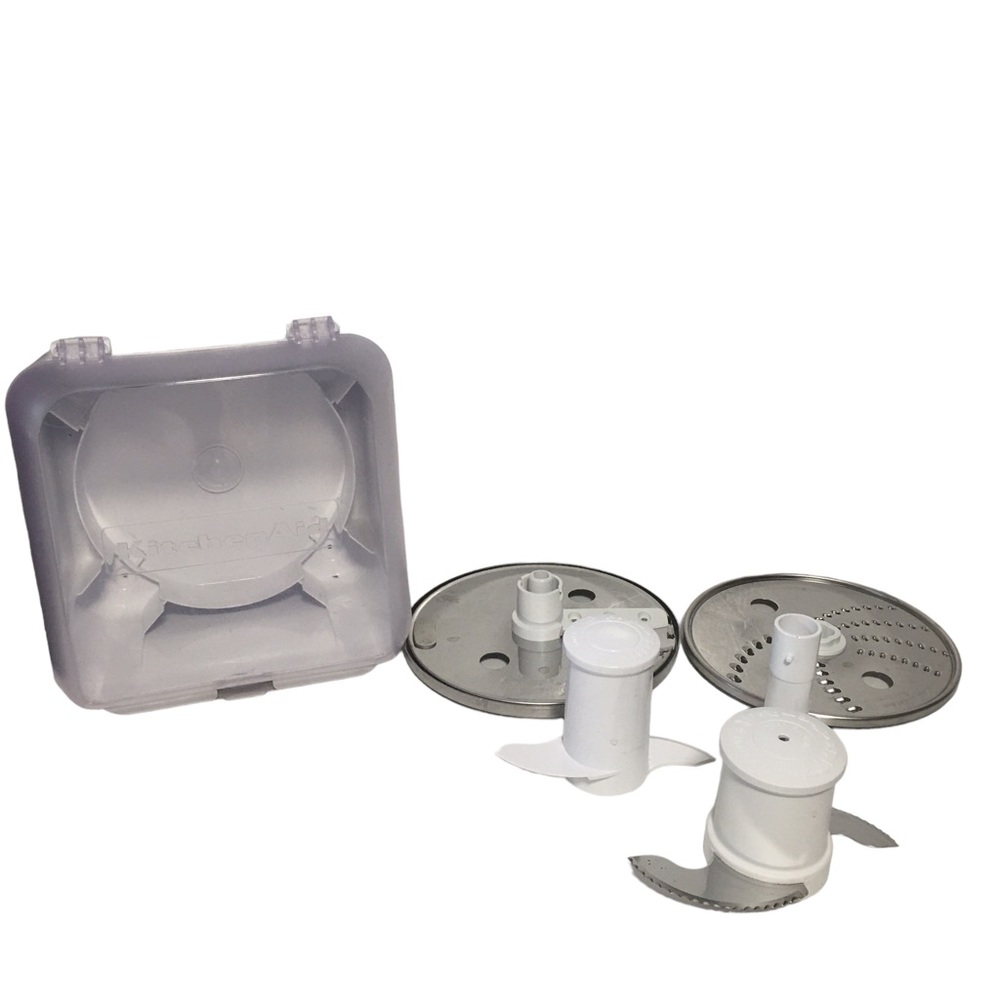 Kitchen Aid Food Processor Attachments W/ Storage Container blades